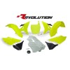 KIT PLASTICOS RTECH REVOLUTION YAMAHA YZ 125 / 250 2002 - 2017 AMARELO NEON C/DEPOSITO TRANSPARENTE